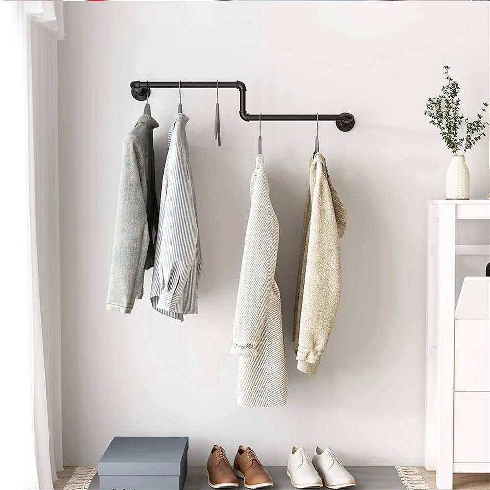 Eonlion 100cm Clothing Garment Rack Wall Mounted Clothes Rack