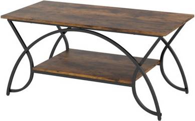 B&Q 2 Tier Industrial Rectangular Cocktail Table Coffee Table