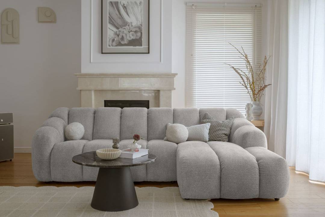 MiuForm Shell Corner Sofa Light Grey Sofa