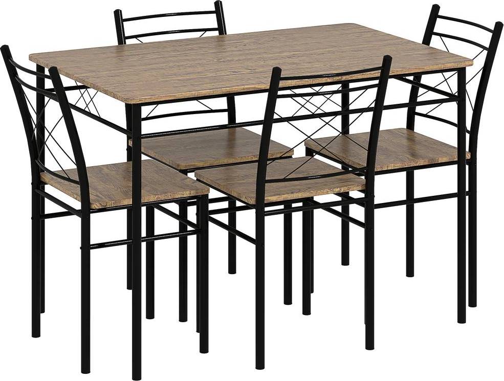 Homcom 5 Piece Dining Table Chairs Set Dining Set 5pcs