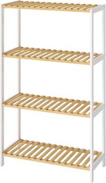 B&Q 4-Tier Bamboo Shoe Rack Stand Shoe Rack