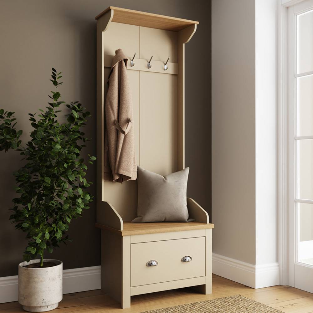 GFW Lancaster Hallway Storage Unit with Hooks Shoe Rack