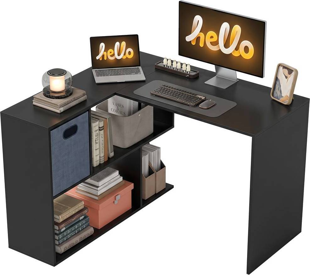 Homcom 110 Cm L-Shaped Small Computer Desk Writing Desk