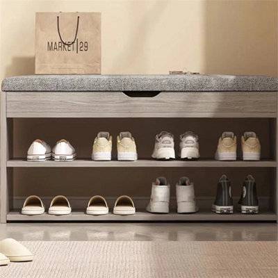 B&Q Shoe Bench Storage Rack Cabinet Organiser Shoe Rack 80x44cm