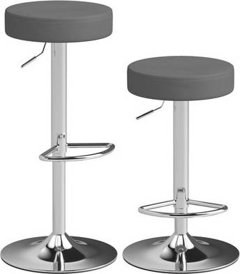 Homcom Set Of 2 Height Adjustable Bar Stools Bar Stool 2pcs