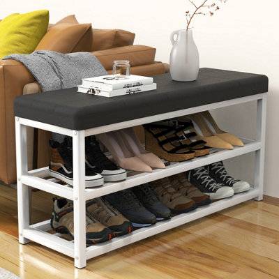 B&Q Shoe Bench Storage Rack Cabinet Organiser Shoe Rack