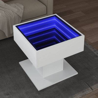 Walplus Coffee Table With Led White Coffee Table