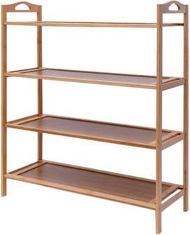 B&Q 4-Tier Bamboo Shoe Rack Shoe Rack