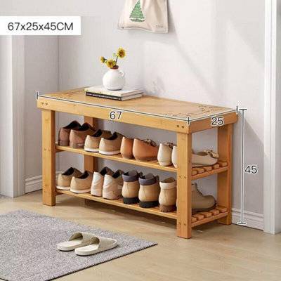 B&Q 3 Tier Shoe Rack Seating Bench Shoe Rack