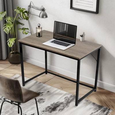 B&Q Study Grey Rustic Style 100Cm Work Desk Writing Desk
