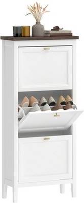 Homcom Shoe Cabinet With 3 Flip Drawers Shoe Rack