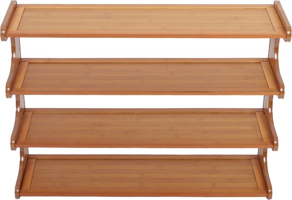 Vaguelly Bamboo Shoe Rack Brown Shoe Rack