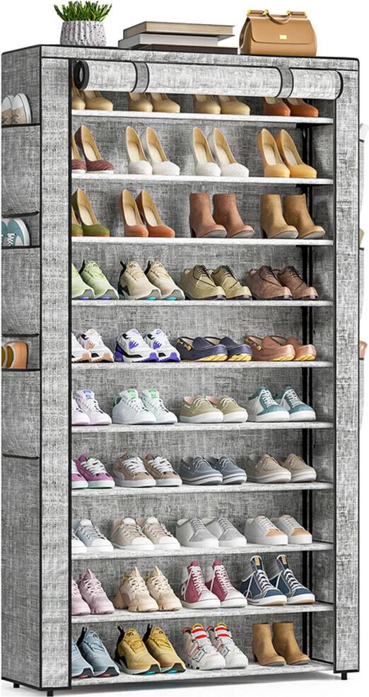 10 Tier Shoe Rack Cabinet