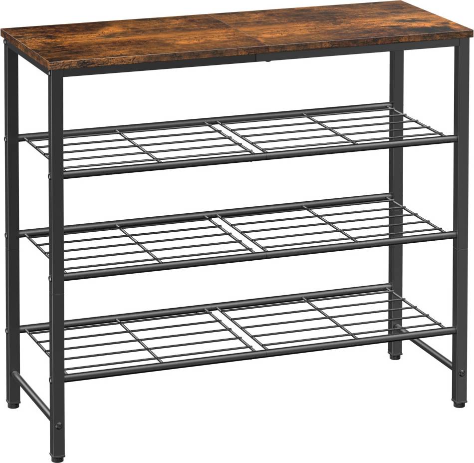 Kitsure Rustic Brown Shoe Rack Shoe Rack