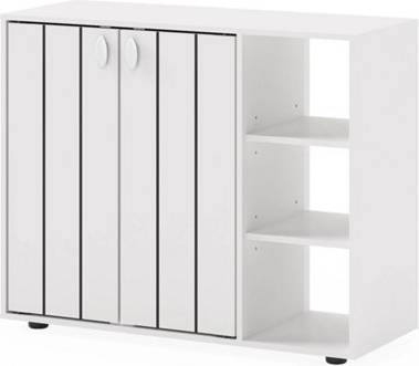 B&Q White 3-Tier Shoe Rack With Adjustable Open Shelves Shoe Rack