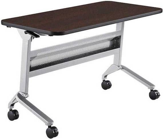 Betterbeds Flip-N-Go Rectangular Training Table Silver Mocha Table