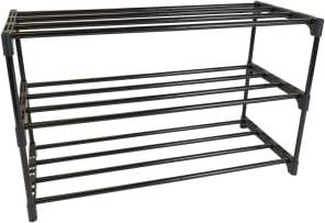 Rothley 3 Tier Shoe Rack Black Shoe Rack