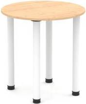 Impulse 600mm Round Table Maple Top Post Leg Table