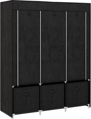 Homcom Large Fabric Wardrobe Closet 2 Rails Wardrobe
