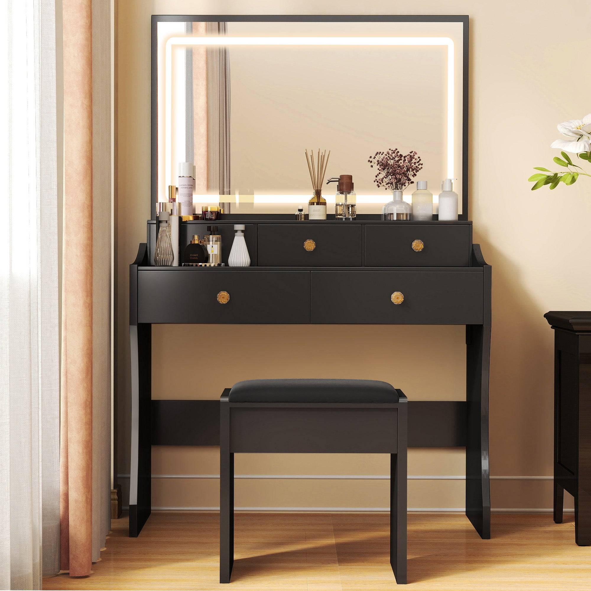 Dressing Table with LED Mirror Storage Drawers B200