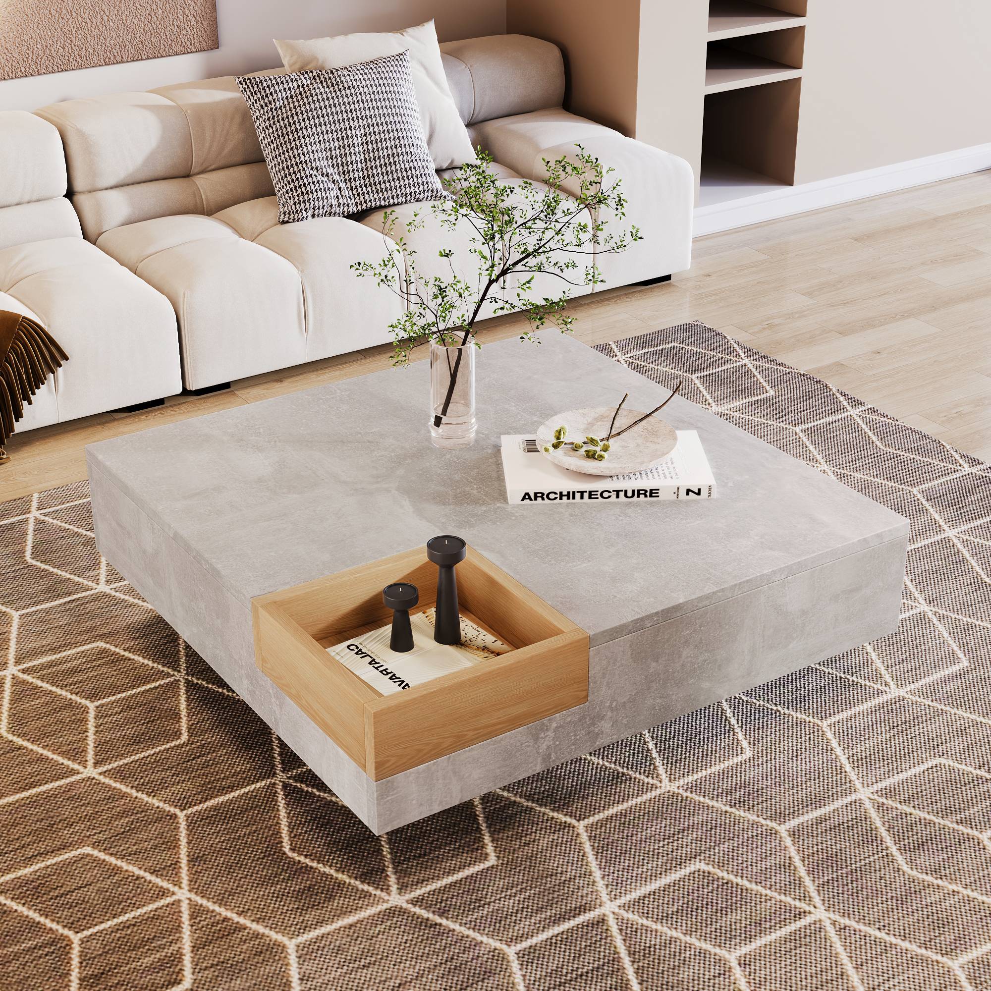 OEM Coffee Table With Removable Storage Box Coffee Table