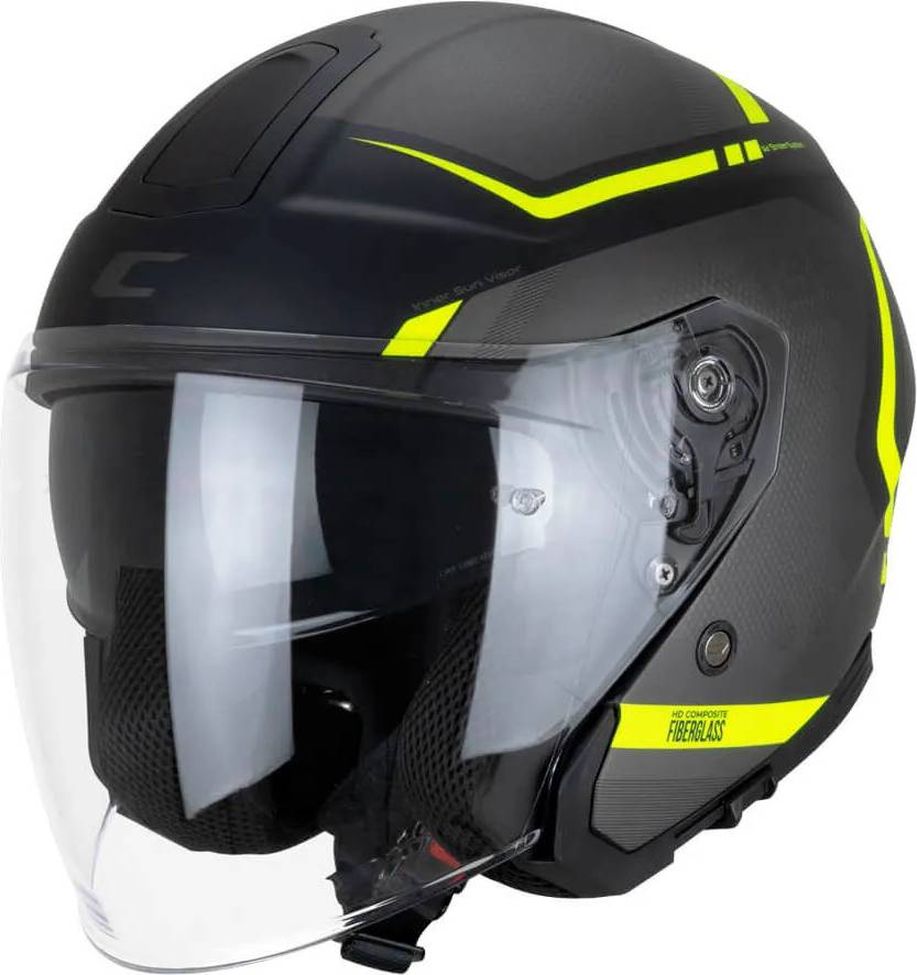 CGM Rna Ride Open Face Helmet - Black