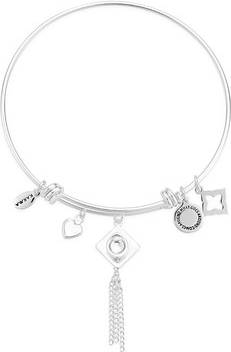 Karma Silver Graduation Bangle