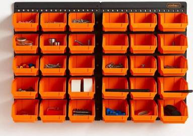 B&Q 32 Pcs Organiser Rack Tool Boxes