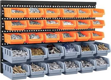 B&Q 32 Pcs Organiser Rack Tool Boxes