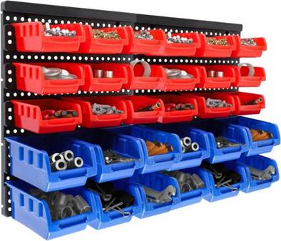B&Q 32 Pcs Organiser Rack Tool Boxes