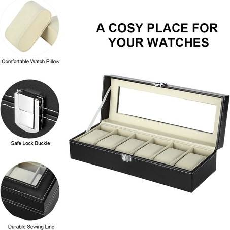 Uten Watch Display Grid Box Lockable Case