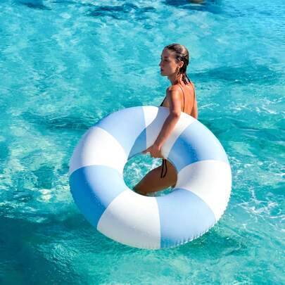 Shein Retro Striped Inflatable Swimming Ring