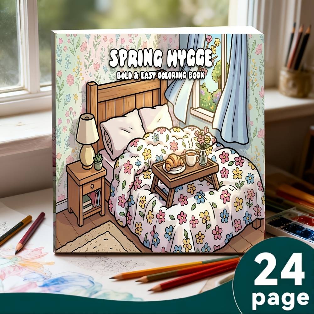 Temu Spring Themed Coloring Book With Vibrant Colors