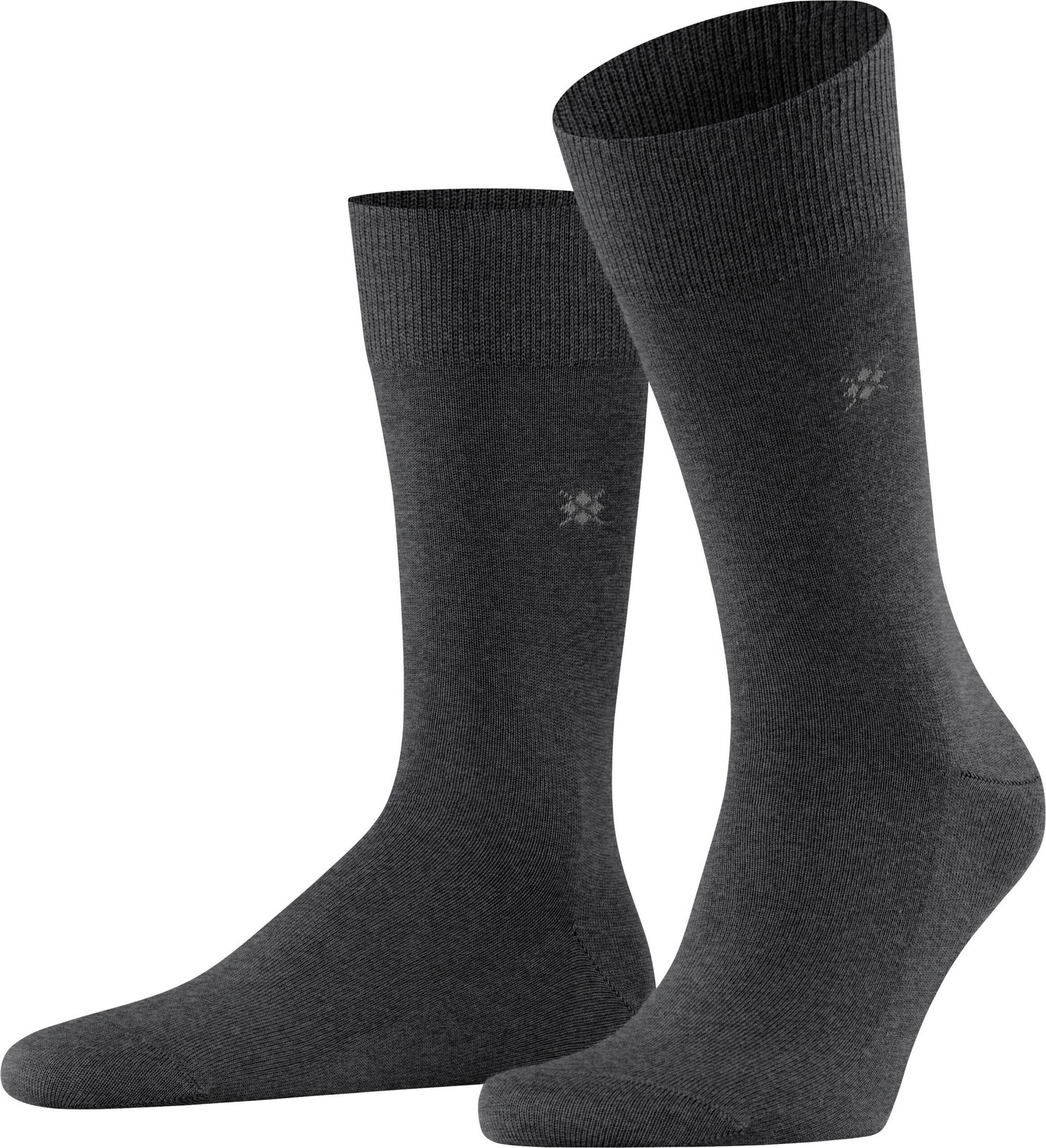 Socken Rippbündchen Grau