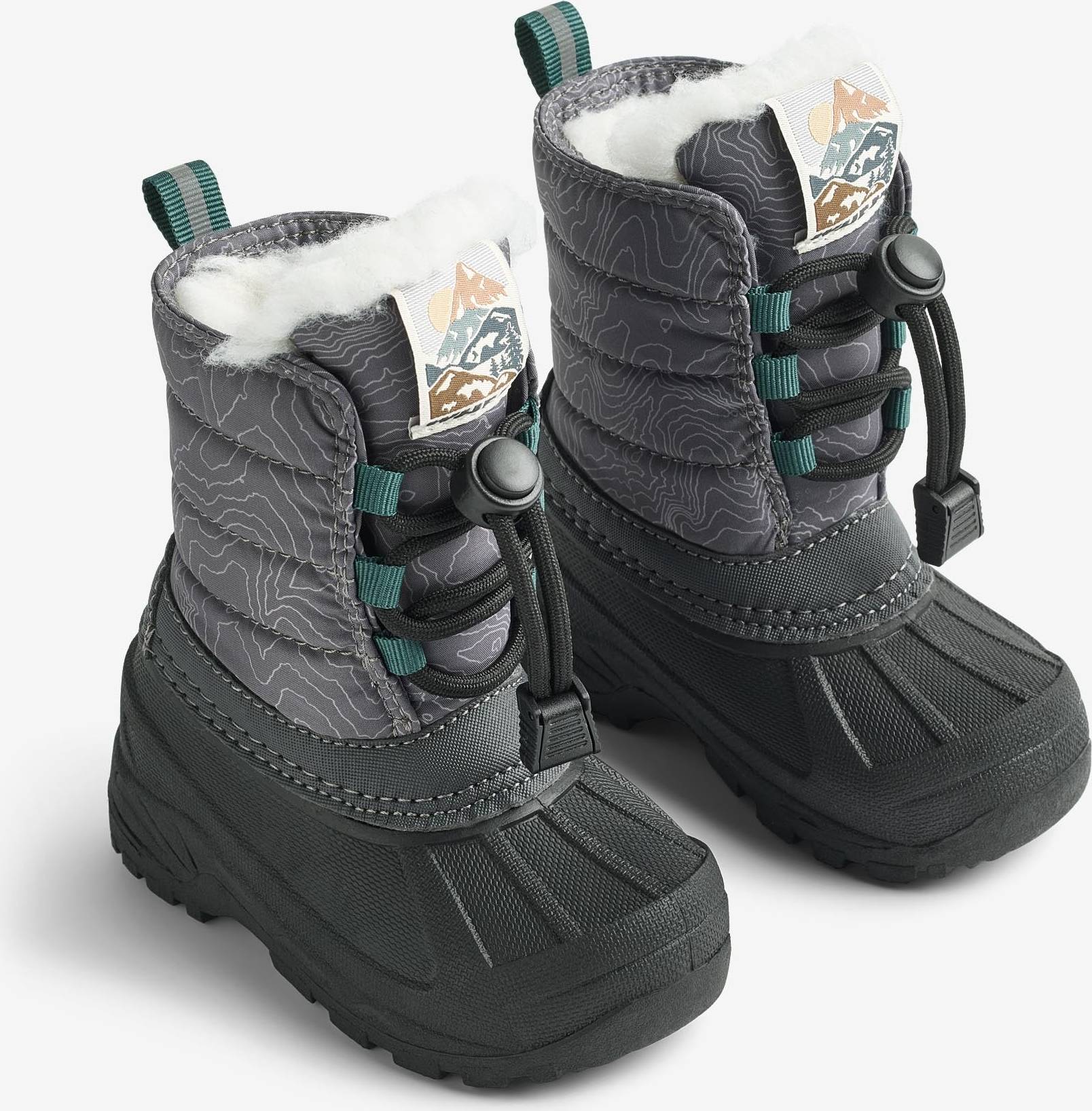 Wheat Vinterstøvle Aleex Dark Reflective Map