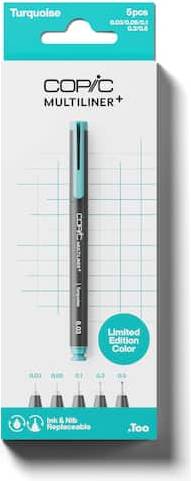 Multiliner Plus Turquoise Pen Set