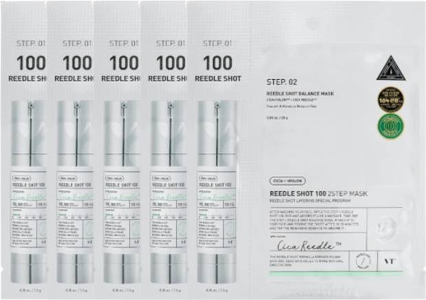 VT Cosmetics Reedle Shot 100 2-Step Mask 5ea Set