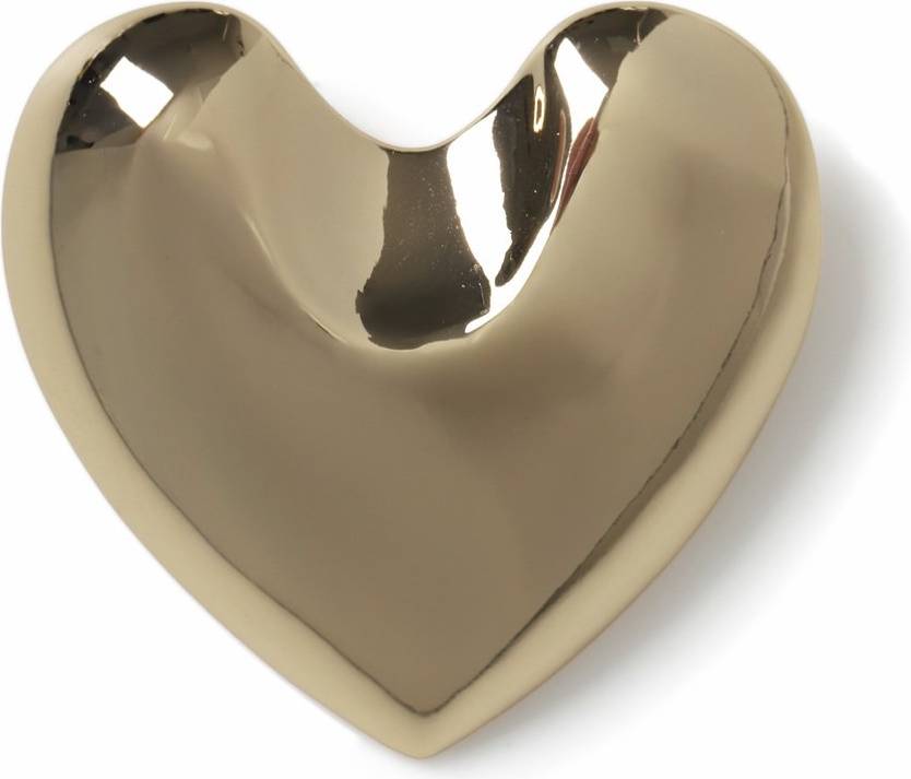 Freedom Gold Tone Smooth Heart Brooch