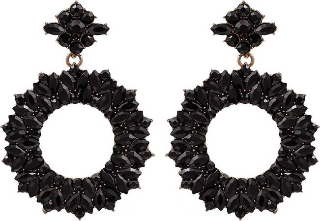 Eye Candy LA Luxe Collection Crystal Riley Loop Earrings