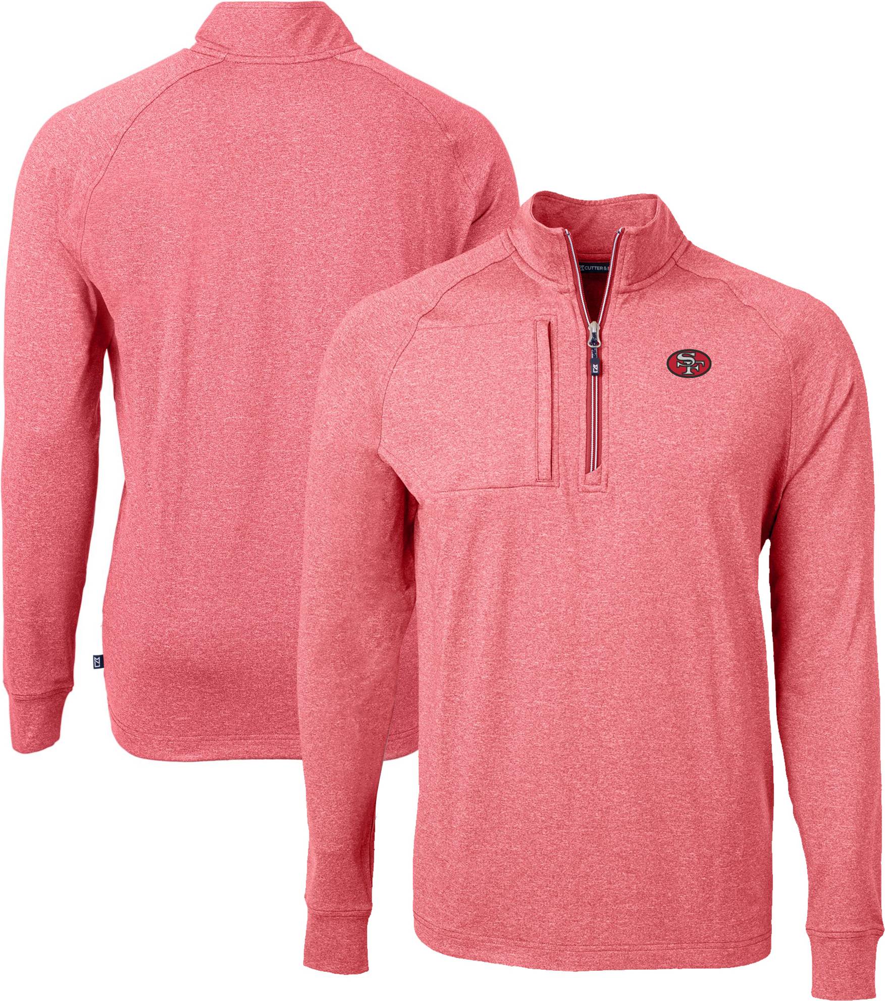 Cutter & Buck Adapt Eco Raglan Quarter Zip Jacket Scarlet