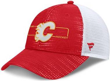 Fanatics Red Calgary Flames Authentic Pro Rink Boxed Logo Trucker Hat - Flm Red
