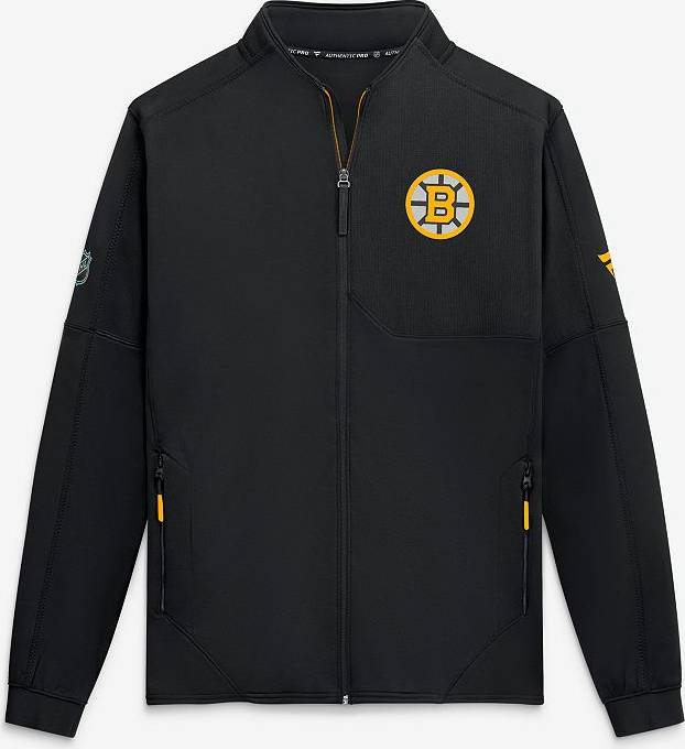 Rink Fanatics Authentic Pro Rink Fleece Full-Zip Jacket - Black Boston Bruins
