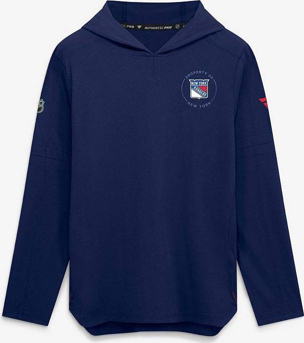 Fanatics New York Rangers Authentic Pro Train Lightweight Hoodie - Ran Blue