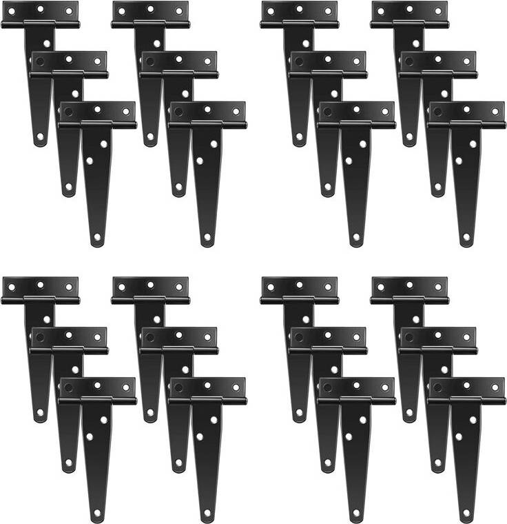 Typecat 24 Pcs 4 Inch T-Strap Hinges Rustic Gate Door
