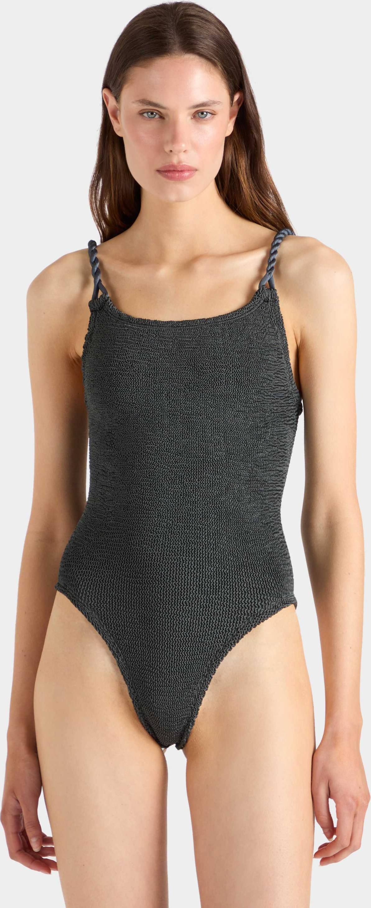 Hunza G Camille Swim Metallic Graphite