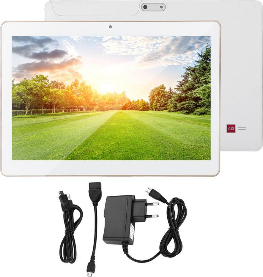 Android Tablet with MicroSD Card Slot - White