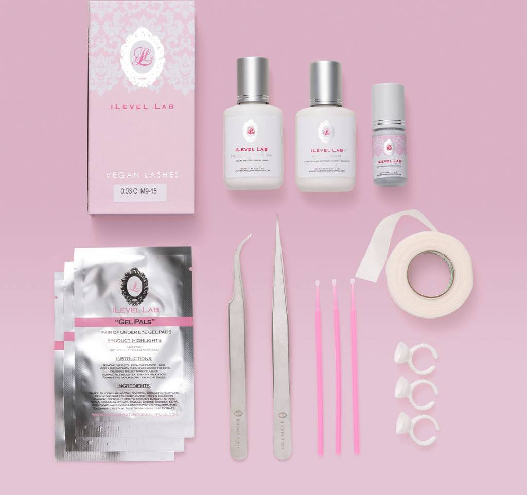 Eyelash extension kit iLevel Lab Beginner Lash Extension Kit - D