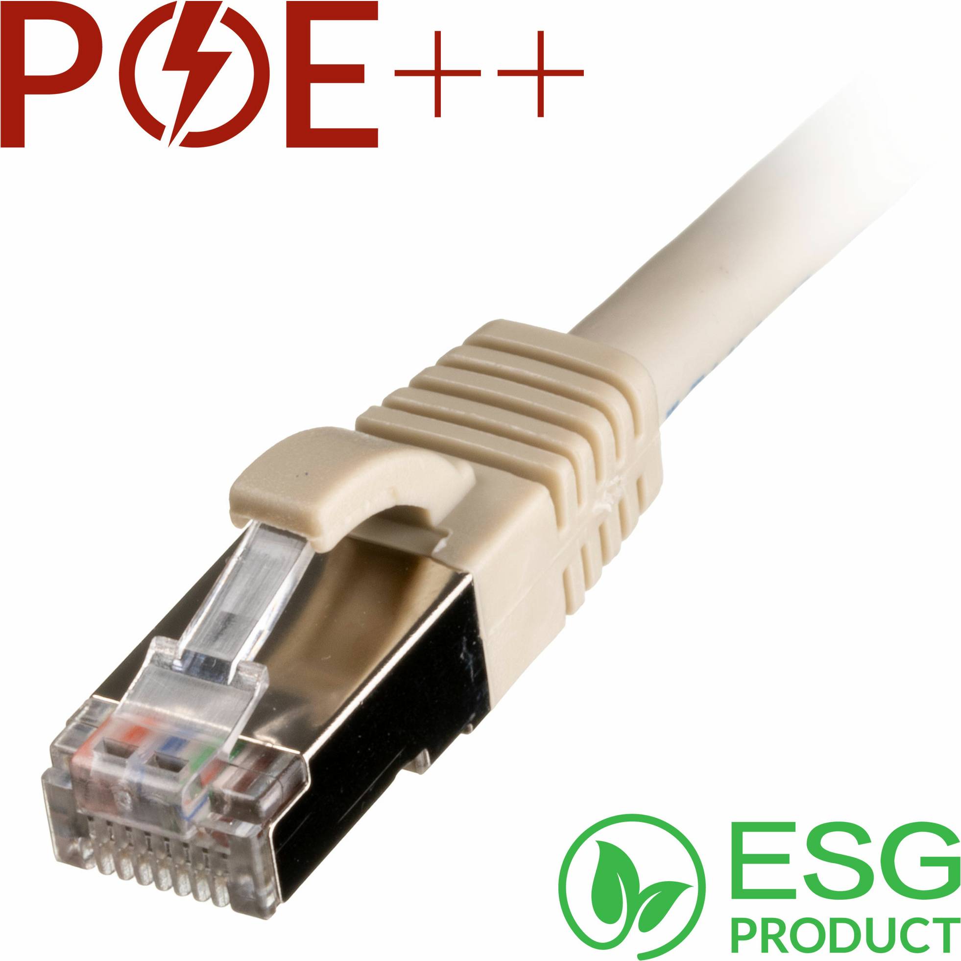 Cablenet Cat6a RJ45 Grey Snagless Booted Patch 10m