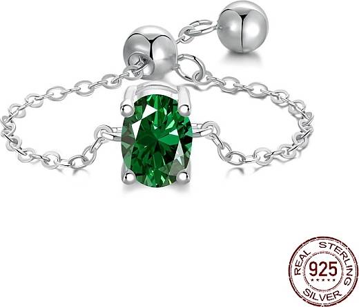 925 silver chain PandaHall Rhodium Plated 925 Sterling Silver Rolo Chain Rings Adjustable Slider Rings - Silver