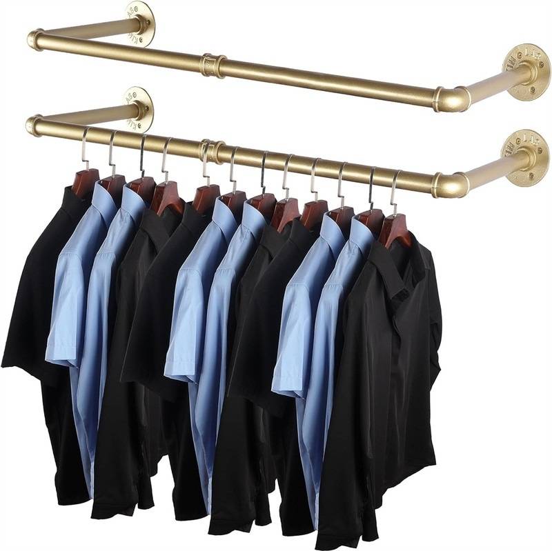 Wall mounted clothing rack No 2 Pack Clothes Rack Gold Wall Mounted Clothes Rack 2pcs
